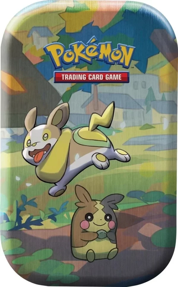 Pokemon tcg espada e escudo galar pals mini lata yamper & morpeko pokemart